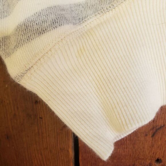 Intimately Free People Hoodie Full Zip Sweater Grey White Striped - Picture 12 of 12